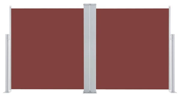 Zwijana markiza boczna, brązowa, 120 x 600 cm