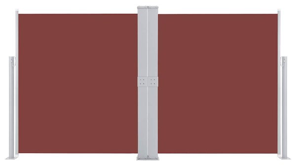 Zwijana markiza boczna, brązowa, 140 x 600 cm