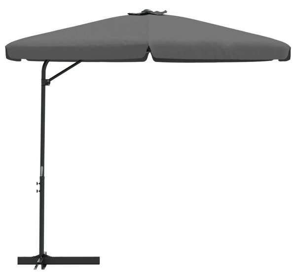 Parasol ogrodowy na słupku stalowym, 300 cm, antracytowy