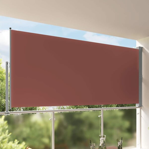 Wysuwana markiza boczna na taras, 160 x 300 cm, brązowa