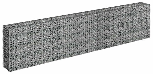 Podwyższona donica gabionowa, galwanizowana stal, 360x30x90 cm