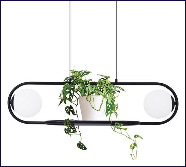 Lampa wisząca nad stół z kwietnikiem - 3X S822 F7-C54