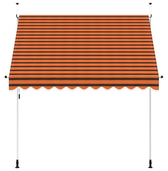 Ręcznie zwijana markiza, 250 cm, pomarańczowo-brązowa