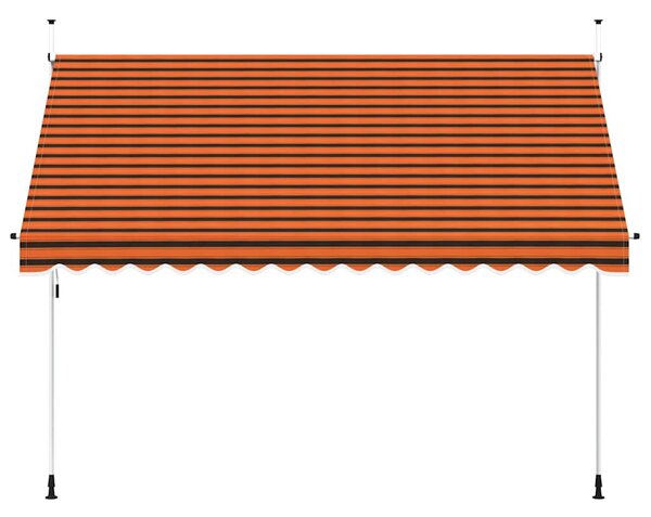 Ręcznie zwijana markiza, 350 cm, pomarańczowo-brązowa