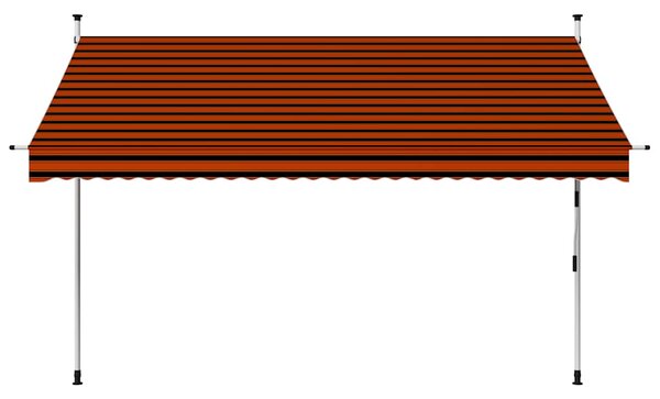 Ręcznie zwijana markiza, 300 cm, pomarańczowo-brązowa
