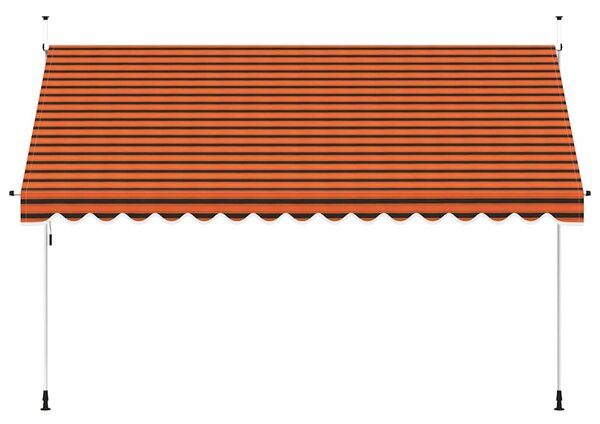 Ręcznie zwijana markiza, 400 cm, pomarańczowo-brązowa