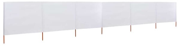 Parawan 6-skrzydłowy z tkaniny, 800x160 cm, piaskowy