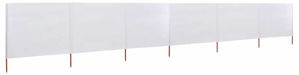 Parawan 6-skrzydłowy z tkaniny, 800x120 cm, piaskowy