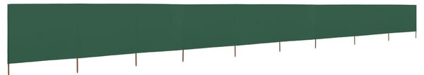 Parawan 9-skrzydłowy z tkaniny, 1200x80 cm, zielony