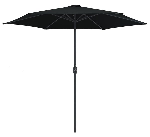Parasol ogrodowy na aluminiowym słupku, 270x246 cm, czarny