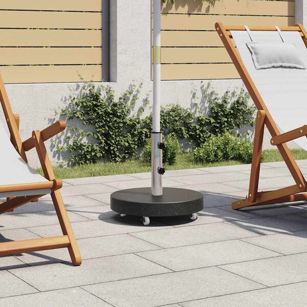 Podstawa pod parasol, granitowa, 30 kg, okrągła, czarna