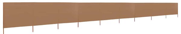 Parawan 9-skrzydłowy z tkaniny, 1200x120 cm, kolor taupe