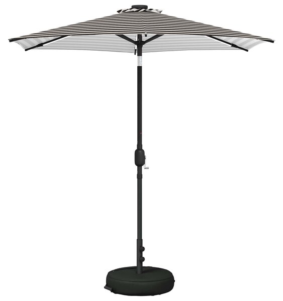 Parasol ogrodowy z oświetleniem LED i podstawą 230 x 230 cm