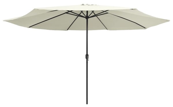 Parasol ogrodowy na metalowym słupku, 390 cm, piaskowy