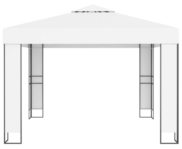 Altana z podwójnym dachem, 3x3 m, biała