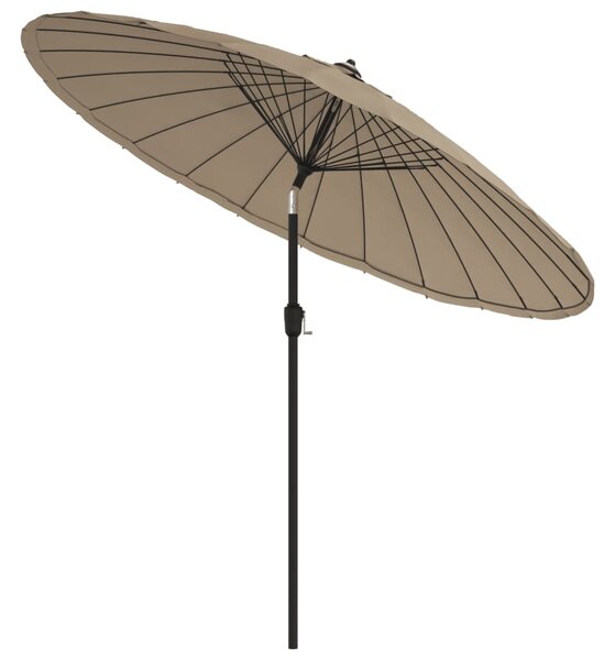 Parasol ogrodowy na słupku aluminiowym, 270 cm, taupe