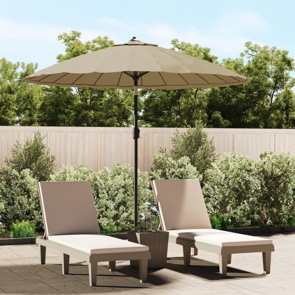 Parasol ogrodowy na słupku aluminiowym, 270 cm, taupe