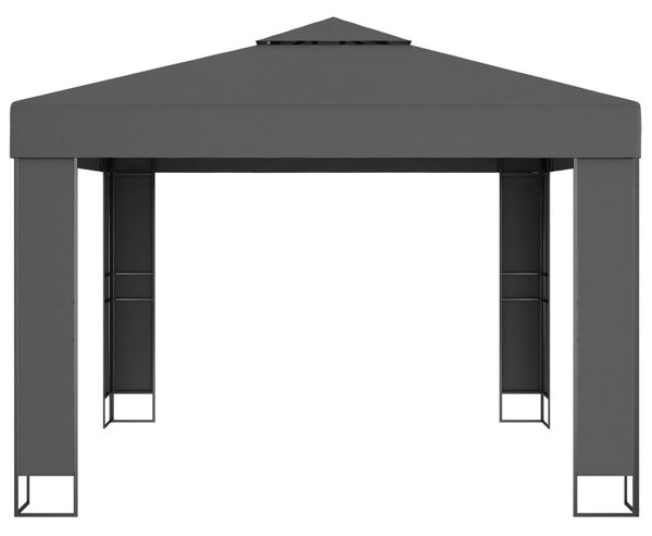 Altana z podwójnym dachem, 3x3 m, antracytowa
