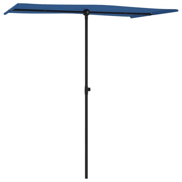 Parasol ogrodowy na aluminiowym słupku, 180x110 cm, niebieski