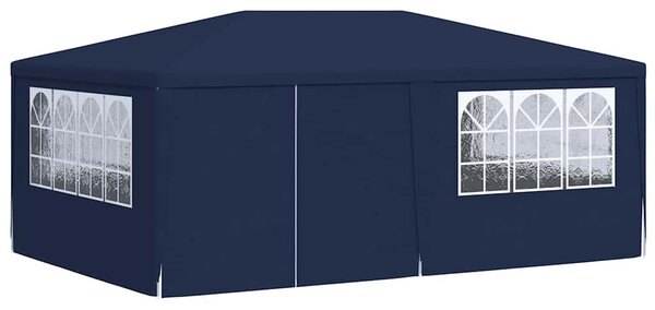 Namiot imprezowy ze ściankami, 4x6 m, niebieski, 90 g/m²