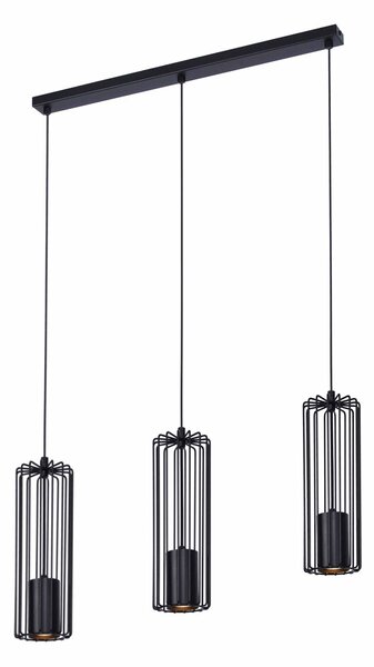 Czarna loftowa lampa wisząca nad stół - S775 A7-W54