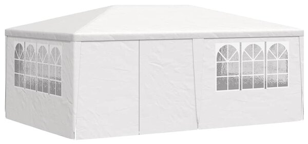 Namiot imprezowy ze ściankami, 4x6 m, biały, 90 g/m²