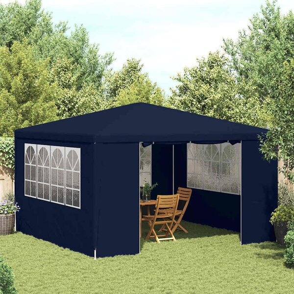 Namiot imprezowy ze ściankami, 4x4 m, niebieski, 90 g/m²