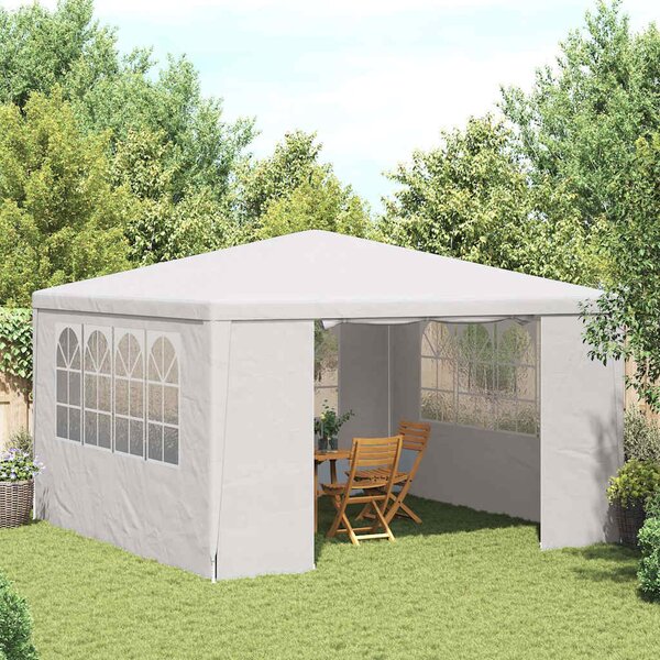 Namiot imprezowy ze ściankami, 4x4 m, biały, 90 g/m²
