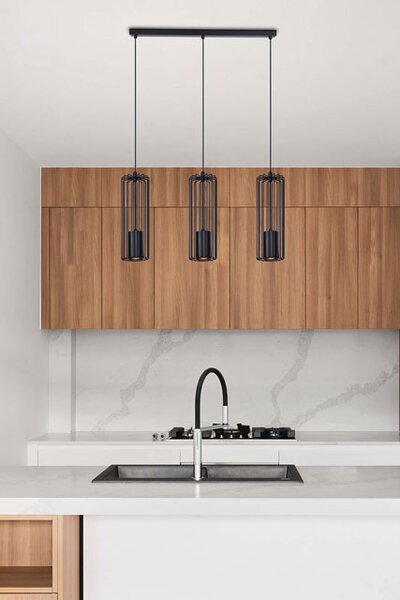 Czarna loftowa lampa wisząca nad stół - S775 A7-W54