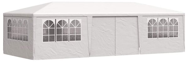 Namiot imprezowy ze ściankami, 4x9 m, biały, 90 g/m²