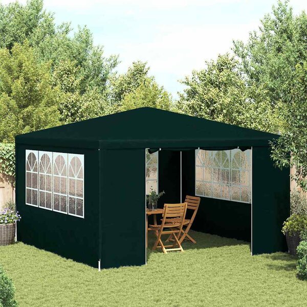 Namiot imprezowy ze ściankami, 4x4 m, zielony, 90 g/m²