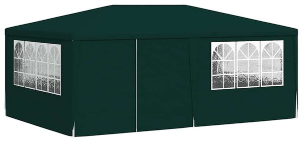 Namiot imprezowy ze ściankami, 4x6 m, zielony, 90 g/m²