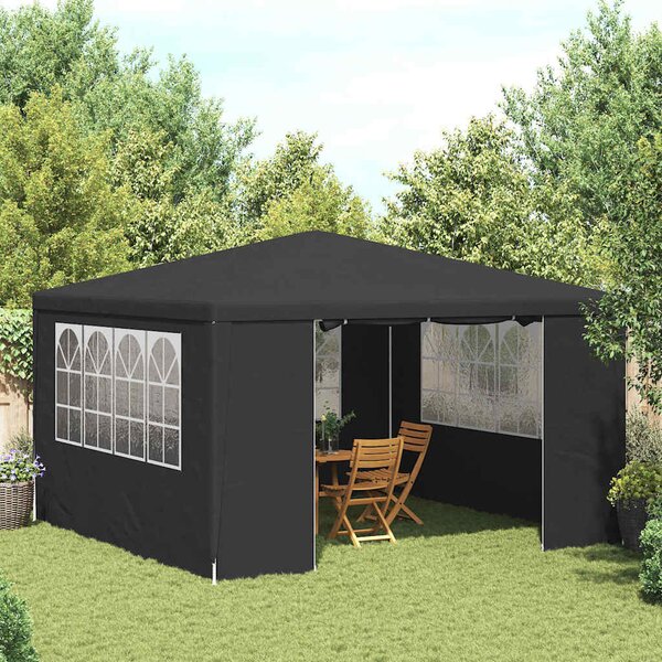 Namiot imprezowy ze ściankami, 4x4 m, antracytowy, 90 g/m²