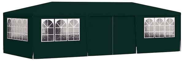 Namiot imprezowy ze ściankami, 4x9 m, zielony, 90 g/m²