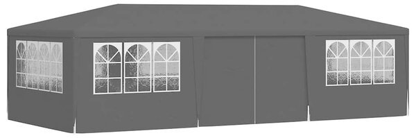 Namiot imprezowy ze ściankami, 4x9 m, antracytowy, 90 g/m²
