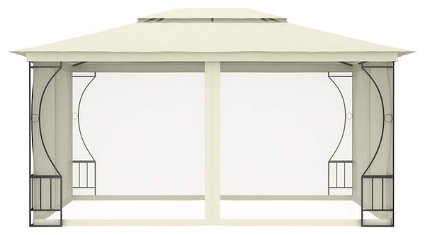 Altana ogrodowa z siatkami, 300x400x265 cm, kremowa