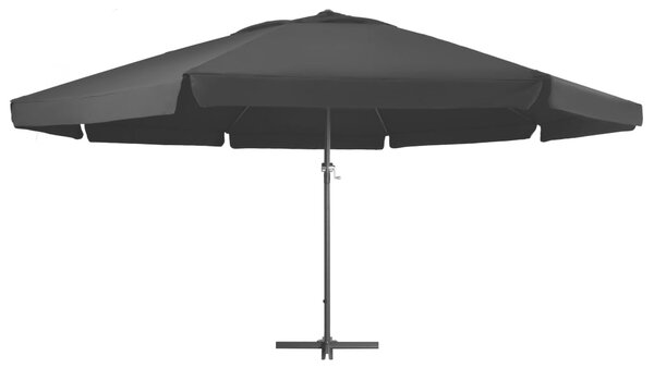 Parasol ogrodowy na aluminiowym słupku, 500 cm, czarny
