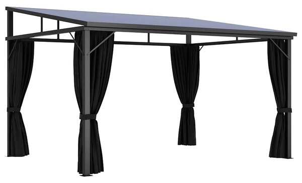 Altana z zasłonami, 405 x 294 x 244 cm, antracytowa