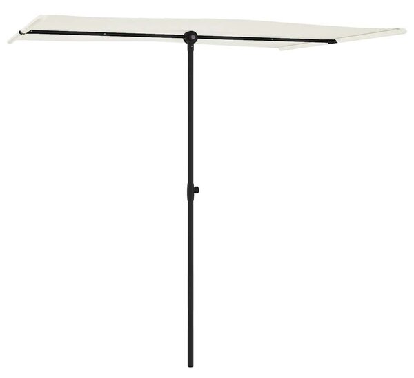 Parasol ogrodowy na aluminiowym słupku, 2x1,5 m, piaskowy