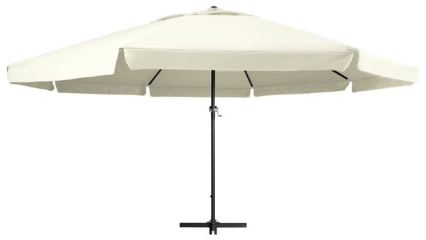 Parasol ogrodowy na aluminiowym słupku, 600 cm, piaskowy
