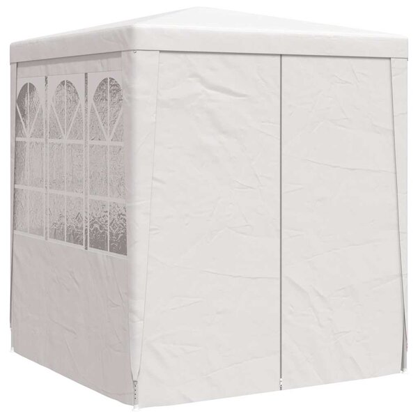 Namiot imprezowy ze ściankami, 2x2 m, biały, 90 g/m²