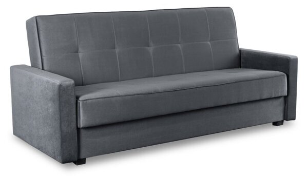 Sofa Kanapa RozkÅadana z FunkcjÄ Spania Wersalka Dwuosobowa Szara ALUNA
