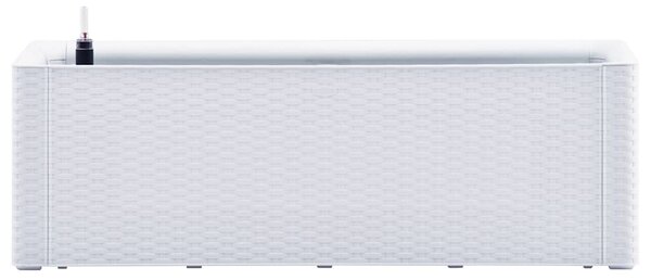 Podwyższona donica z systemem podlewania, biała, 100x43x33 cm