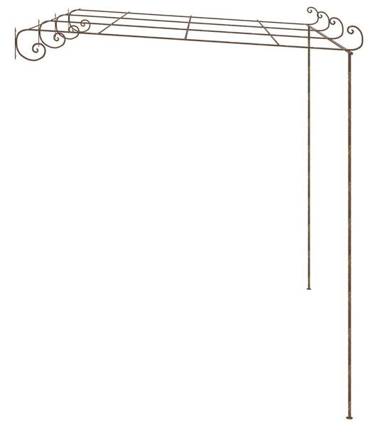 Pergola ogrodowa, antyczny brąz, 4x3x2,5 m, żelazo