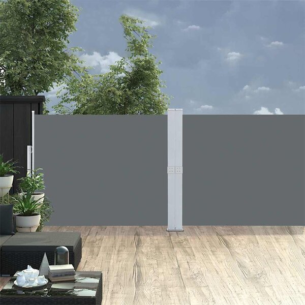 Wysuwana markiza boczna na taras, 140x1200 cm, antracytowa