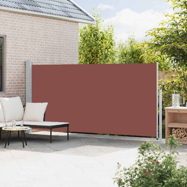 Zwijana markiza boczna na taras, 180x500 cm, brązowa