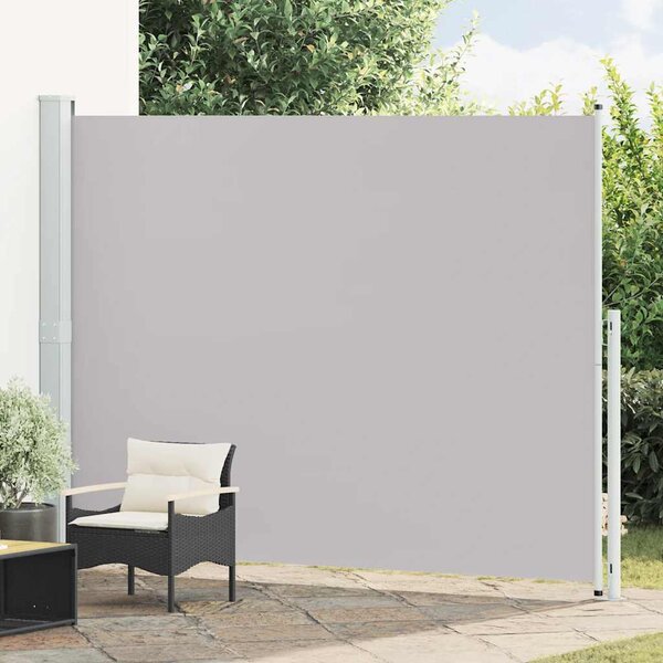 Zwijana markiza boczna na taras, 220x300 cm, szara