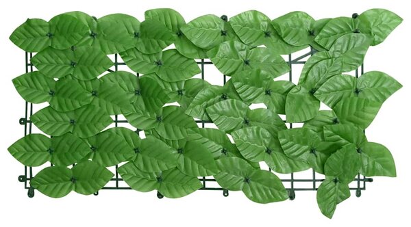 Parawan balkonowy, zielone liście, 300x150 cm