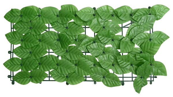 Parawan balkonowy, zielone liście, 400x150 cm