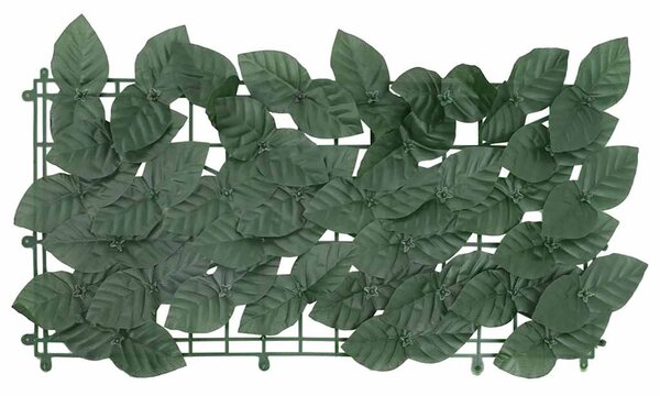 Parawan balkonowy, ciemnozielone liście, 400x150 cm